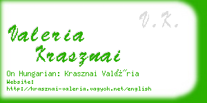 valeria krasznai business card